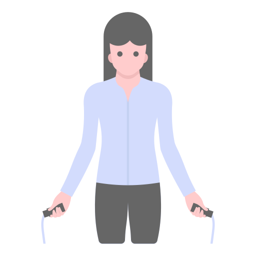 woman jumping rope with short black pants