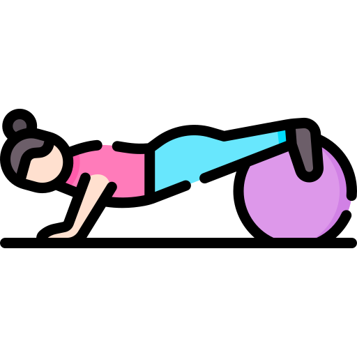 woman push-up ball